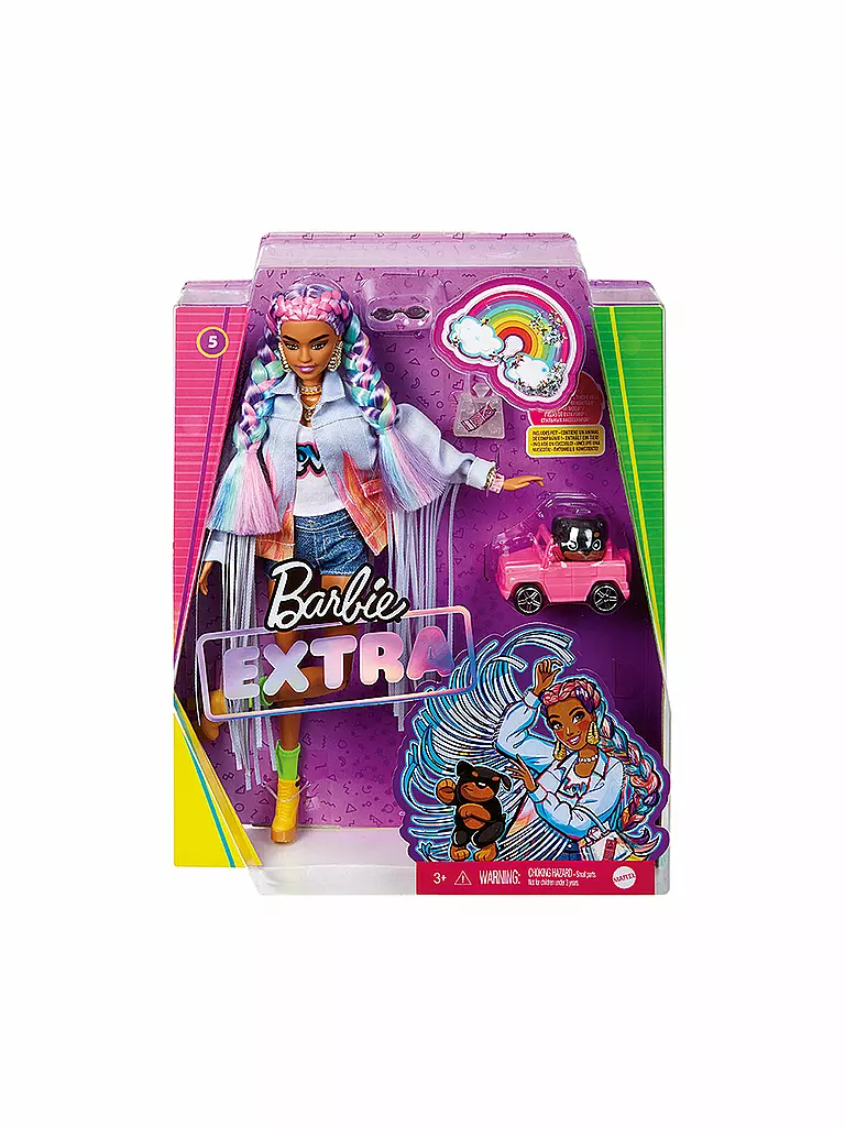 Mattel Barbie Extra Puppe Mit Geflochtenem Regenbogen Zopf Keine Farbe